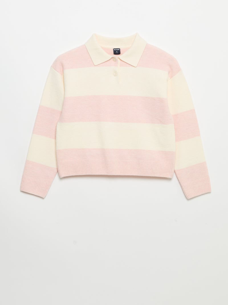 Maglione caldo a collo polo Rosa - Kiabi