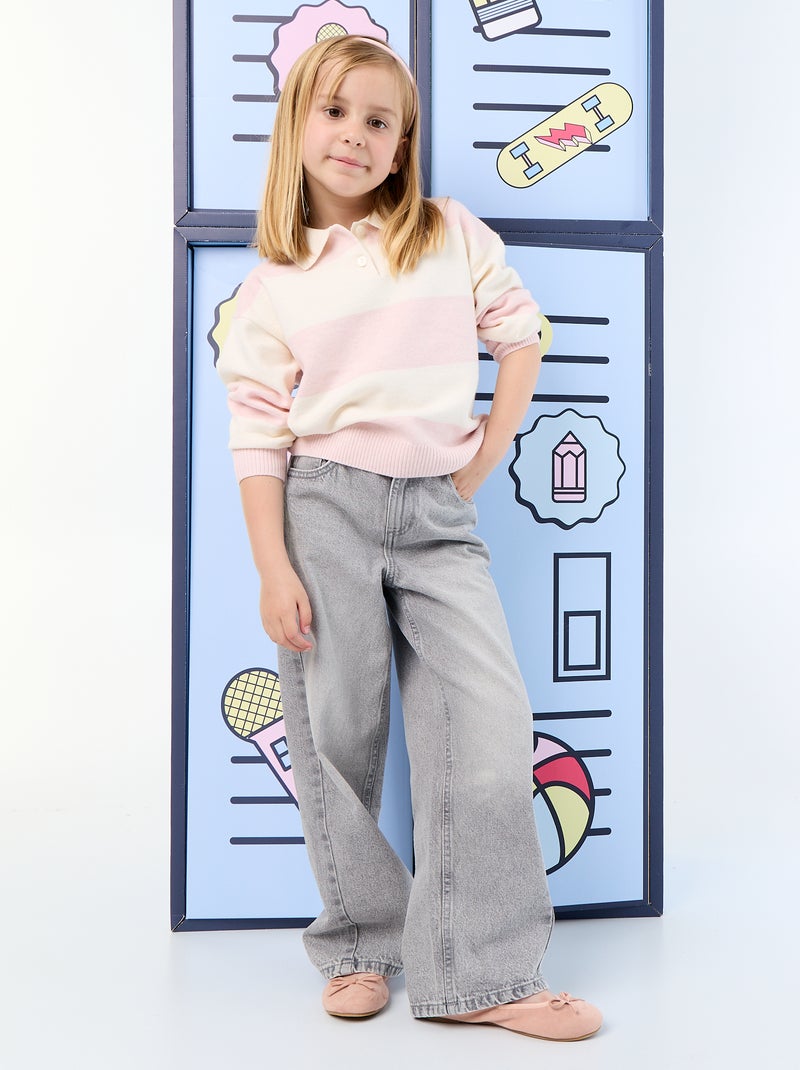 Maglione caldo a collo polo Rosa - Kiabi