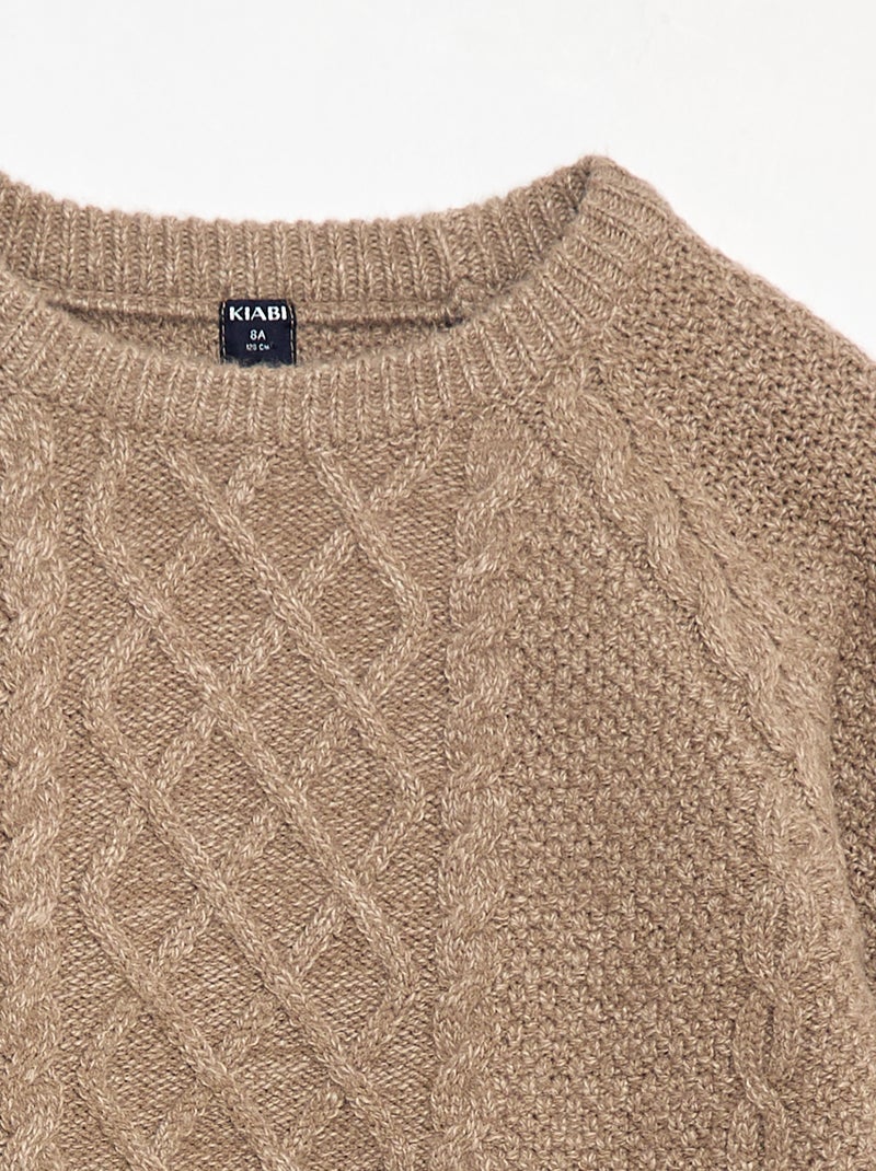 Maglione caldo a girocollo tinta unita Beige - Kiabi