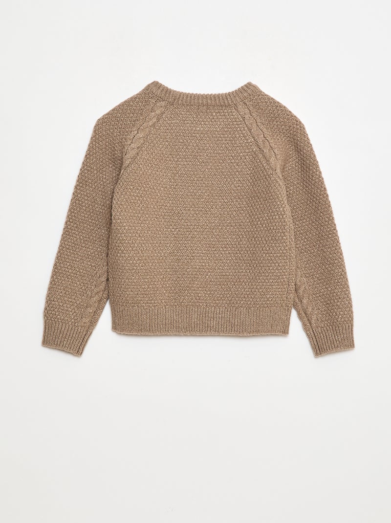 Maglione caldo a girocollo tinta unita Beige - Kiabi