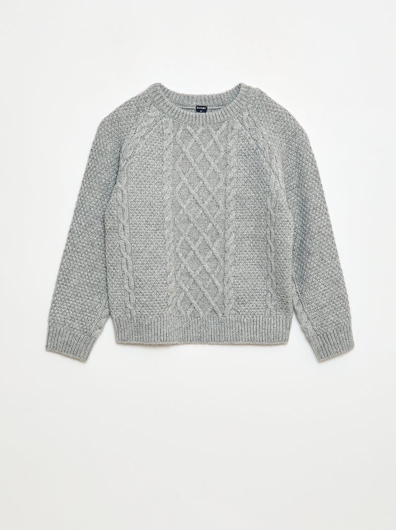 Maglione caldo a girocollo tinta unita Grigio - Kiabi