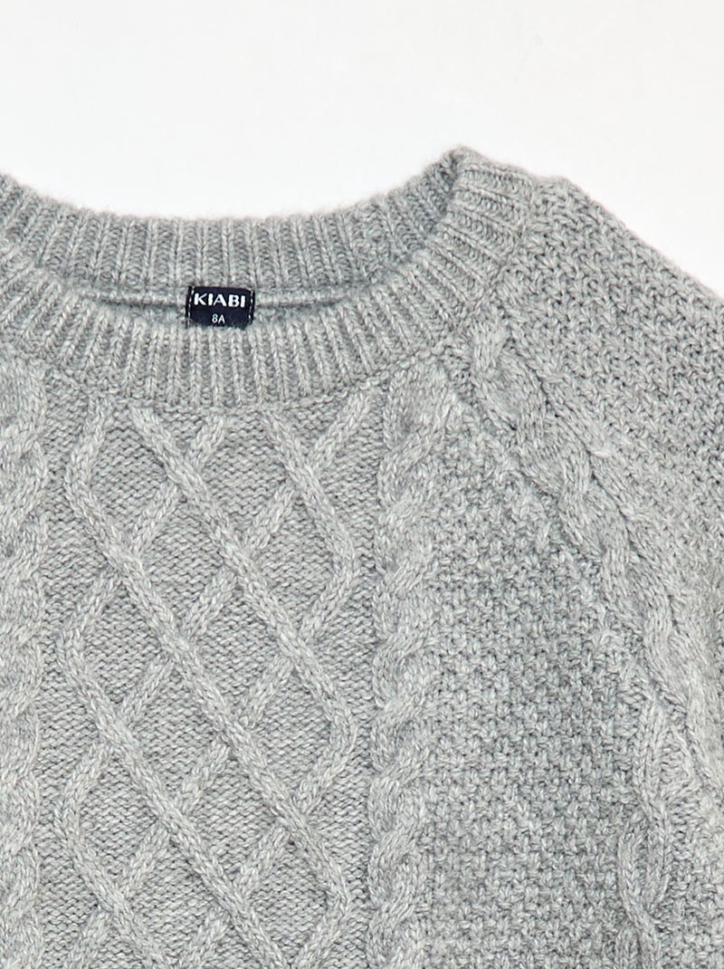 Maglione caldo a girocollo tinta unita Grigio - Kiabi