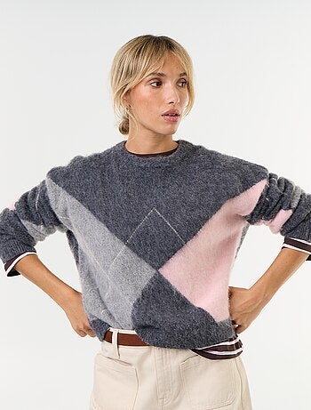 Maglione caldo a maglia girocollo