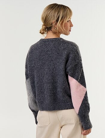 Maglione caldo a maglia girocollo