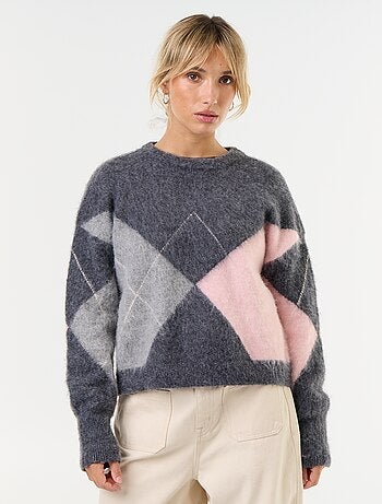 Maglione caldo a maglia girocollo