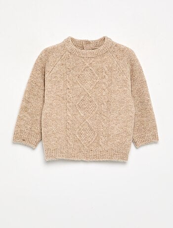 Maglione caldo a trecce