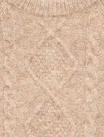 Maglione caldo a trecce