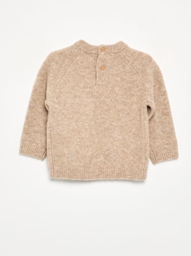 Maglione caldo a trecce Beige - Kiabi