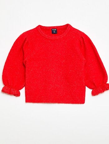 Maglione caldo con maniche a palloncino