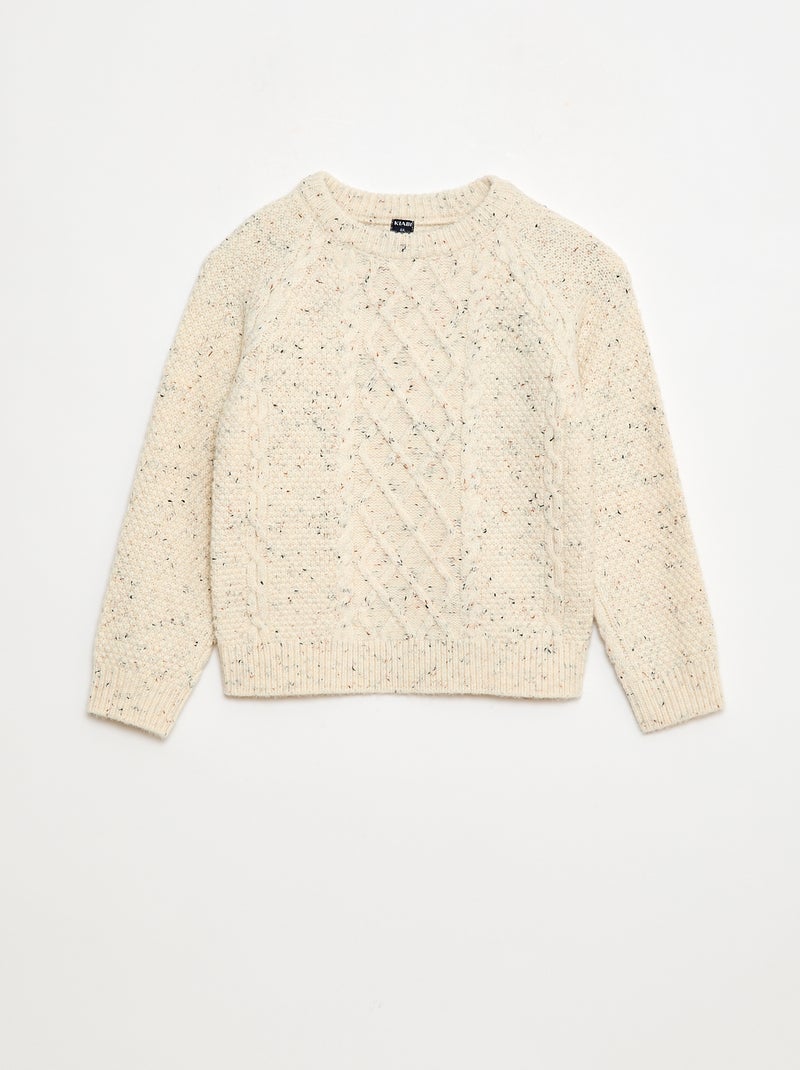 Maglione caldo girocollo fantasia Beige - Kiabi