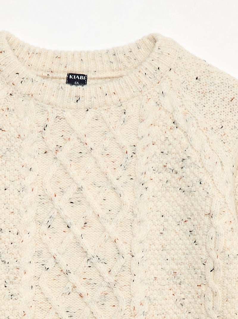 Maglione caldo girocollo fantasia Beige - Kiabi