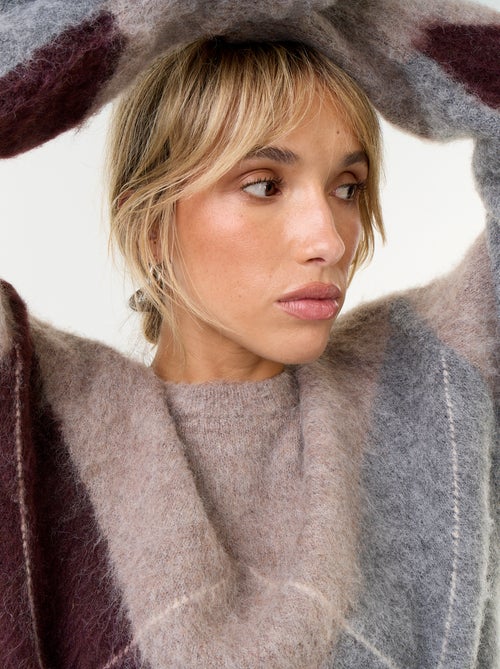 Maglione caldo in maglia con lana a girocollo - Natale - Kiabi
