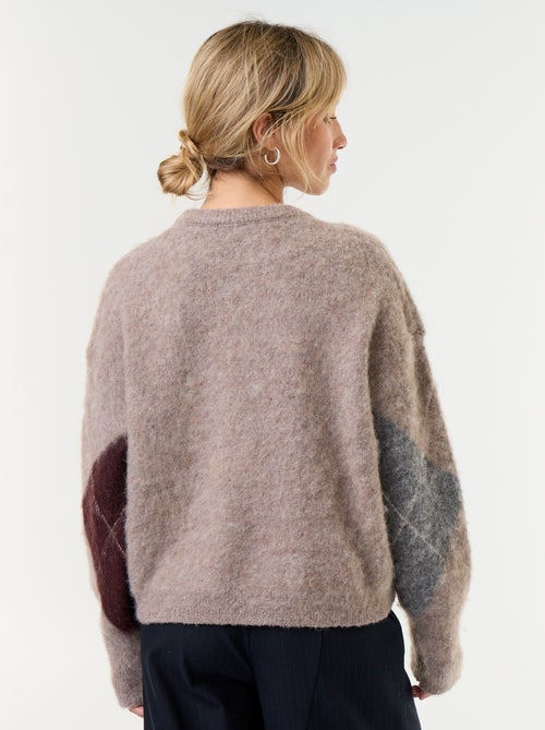 Maglione caldo in maglia con lana a girocollo - Natale - Kiabi