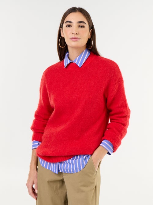 Maglione caldo in mohair a girocollo - Kiabi