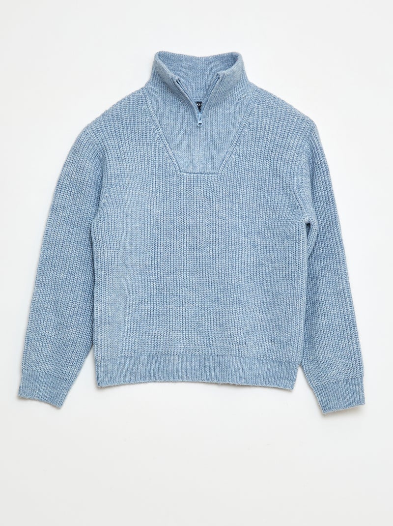 Maglione caldo tinta unita Blu - Kiabi