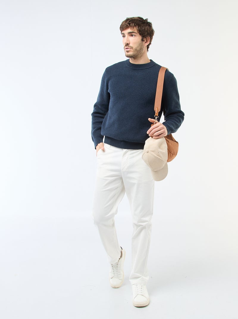 Maglione caldo tinta unita Blu - Kiabi