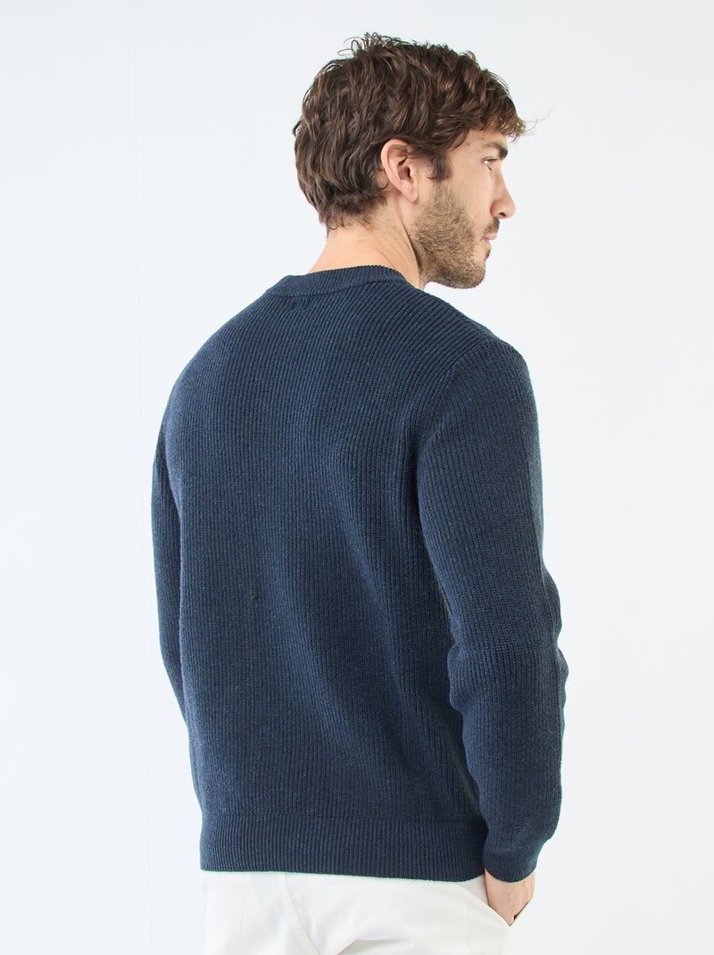 Maglione caldo tinta unita Blu - Kiabi