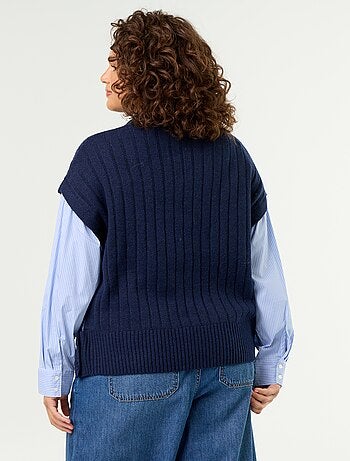 Maglione camicia 2-in-1