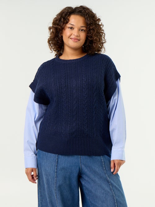Maglione camicia 2-in-1 - Kiabi