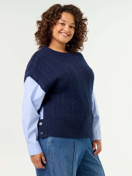 Maglione camicia 2-in-1 - Kiabi