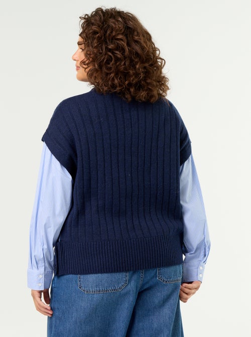 Maglione camicia 2-in-1 - Kiabi