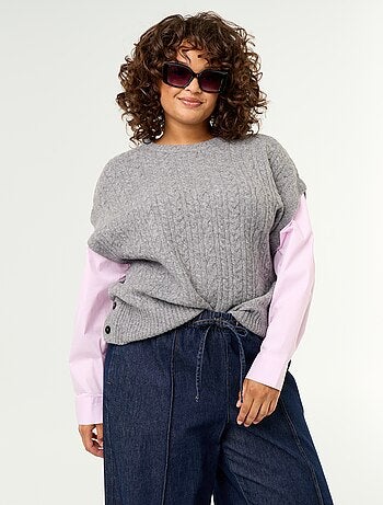 Maglione camicia 2-in-1