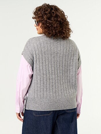Maglione camicia 2-in-1