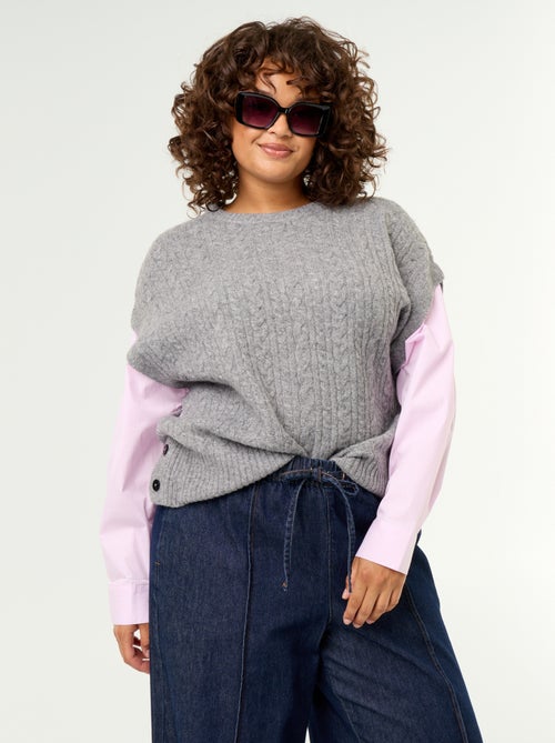 Maglione camicia 2-in-1 - Kiabi