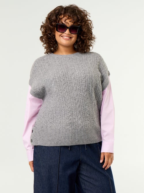 Maglione camicia 2-in-1 - Kiabi