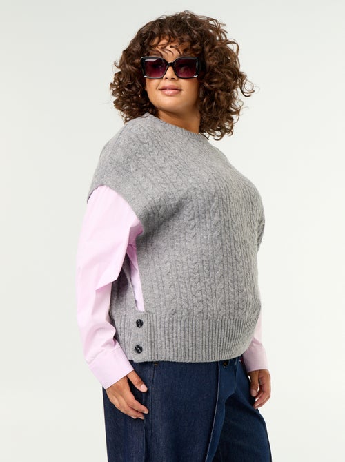 Maglione camicia 2-in-1 - Kiabi
