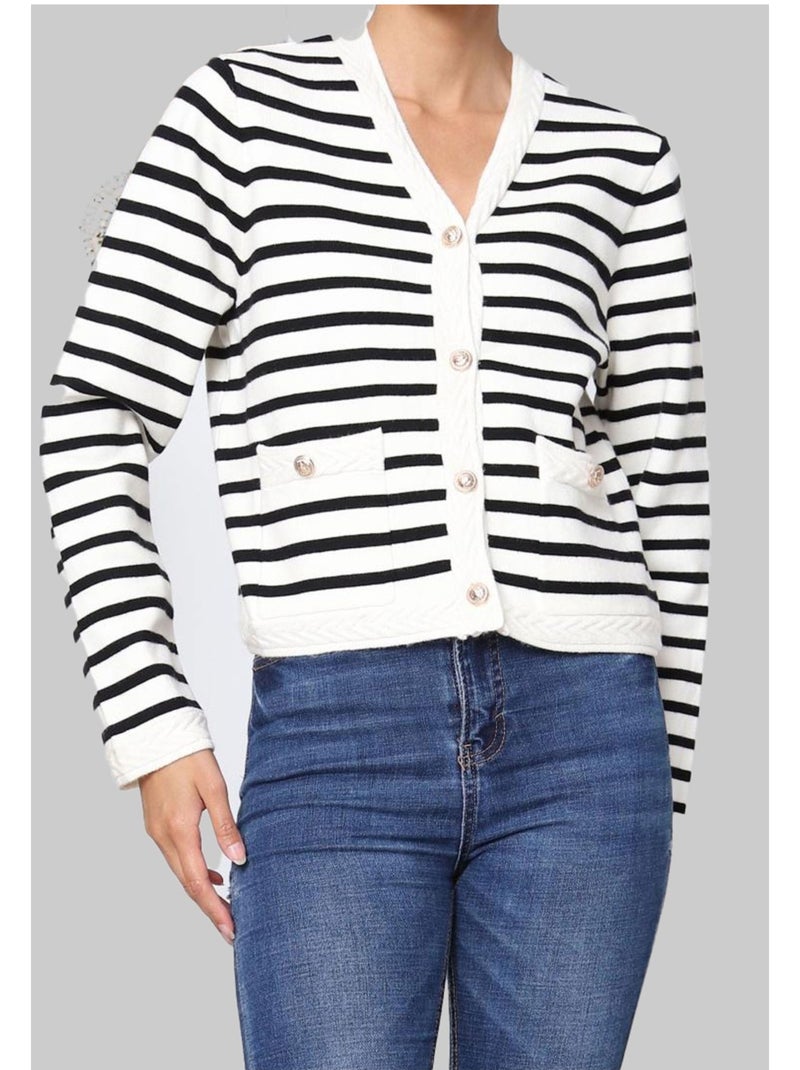 Maglione cardigan Kebello Bianco - Kiabi
