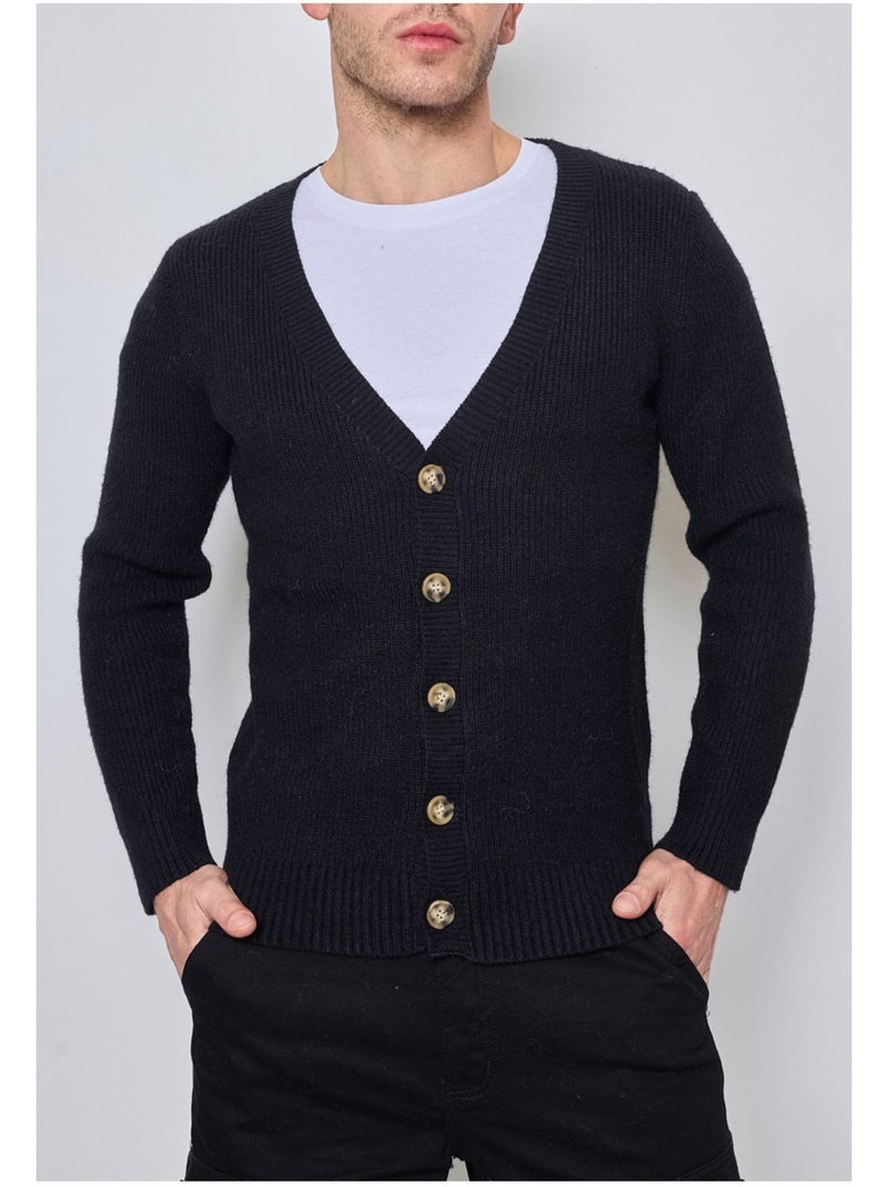 Maglione cardigan Kebello Nero Nero - Kiabi