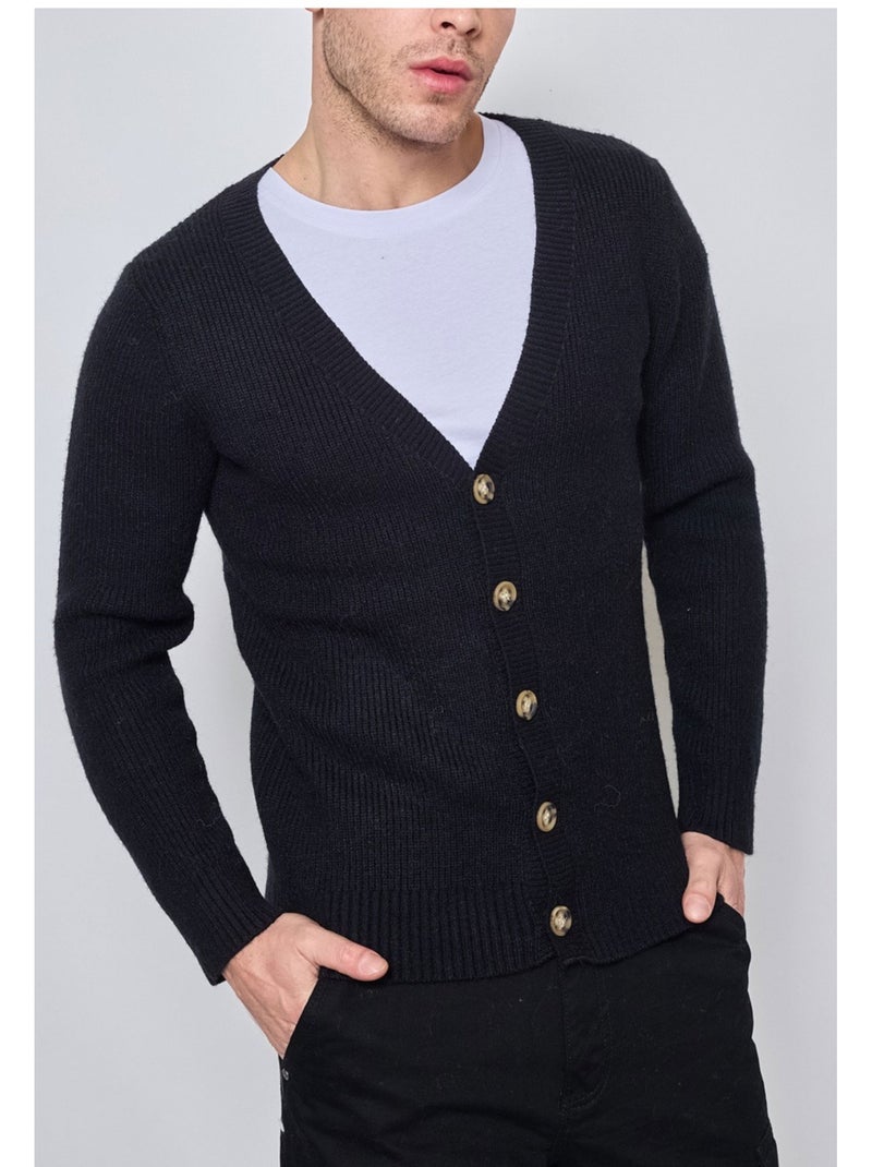 Maglione cardigan Kebello Nero Nero - Kiabi