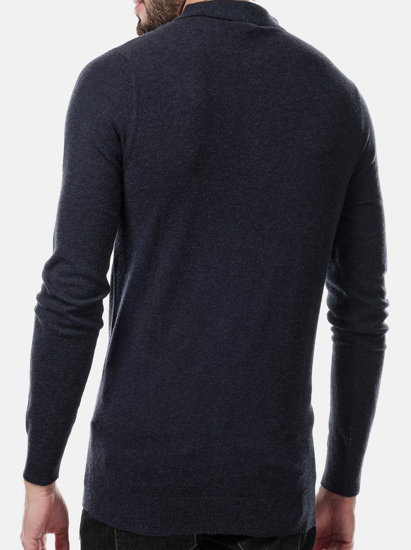 Maglione col polo Blu marino - Kiabi
