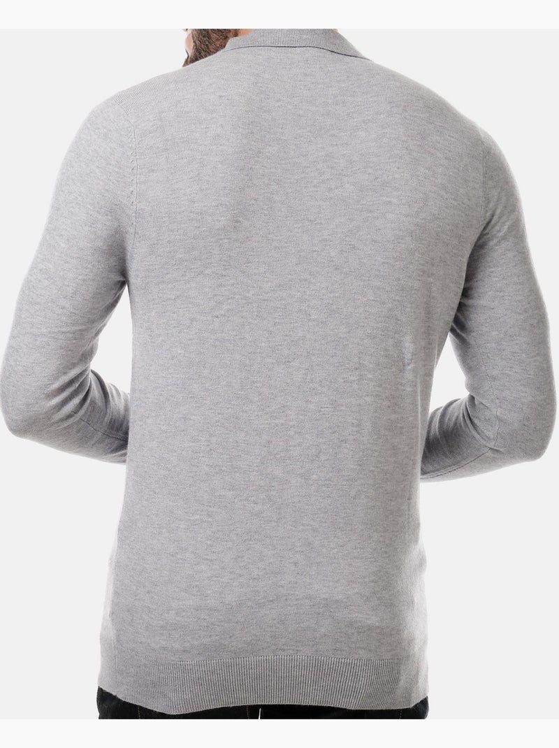 Maglione col polo Grigio - Kiabi