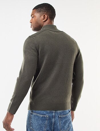 Maglione collo a camionista in maglia a grosso spessore