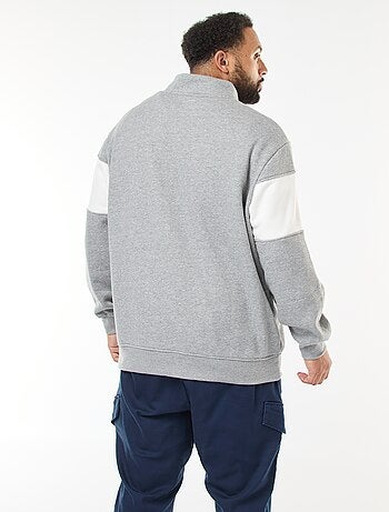 Maglione con collo a camionista stile colorblock in felpa