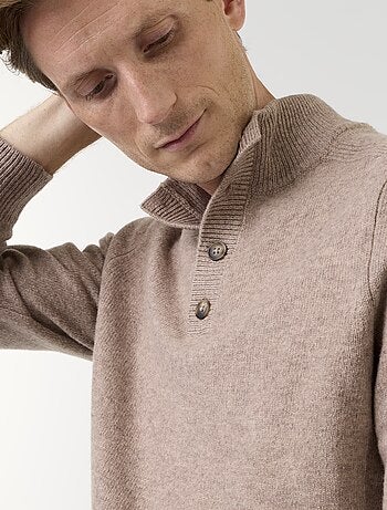 Maglione collo a lupetto 100% lana - Premium