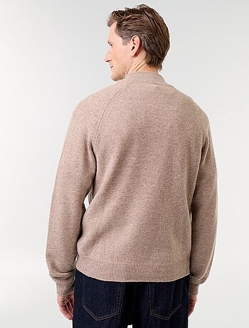 Maglione collo a lupetto 100% lana - Premium
