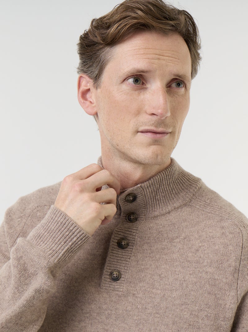 Maglione collo a lupetto 100% lana - Premium Beige - Kiabi