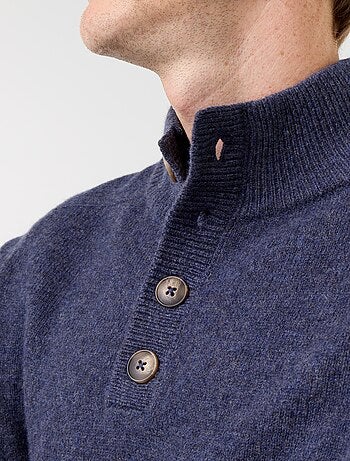 Maglione collo a lupetto 100% lana - Premium