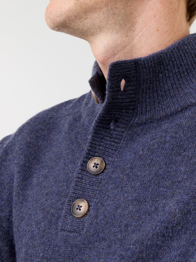 Maglione collo a lupetto 100% lana - Premium Blu - Kiabi