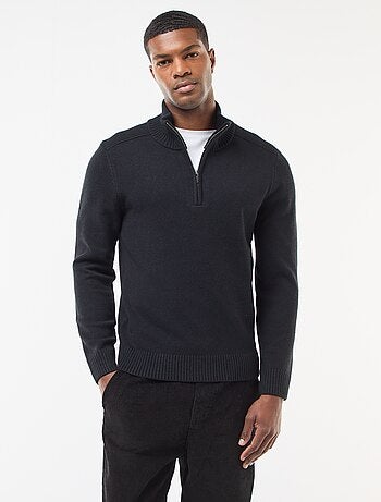 Maglione collo a camionista in maglia a grosso spessore