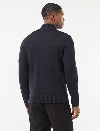 Maglione collo a camionista in maglia a grosso spessore
