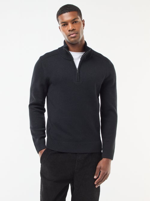 Maglione collo a lupetto in maglia a punto grosso - Kiabi