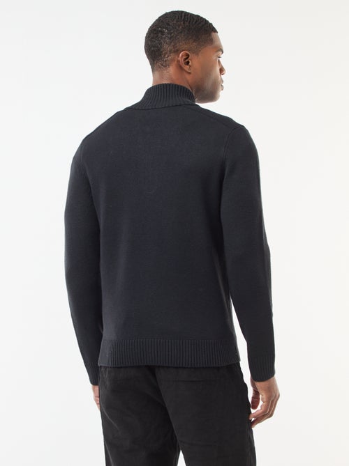 Maglione collo a lupetto in maglia a punto grosso - Kiabi