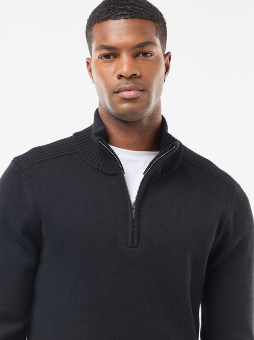 Maglione collo a lupetto in maglia a punto grosso - Kiabi