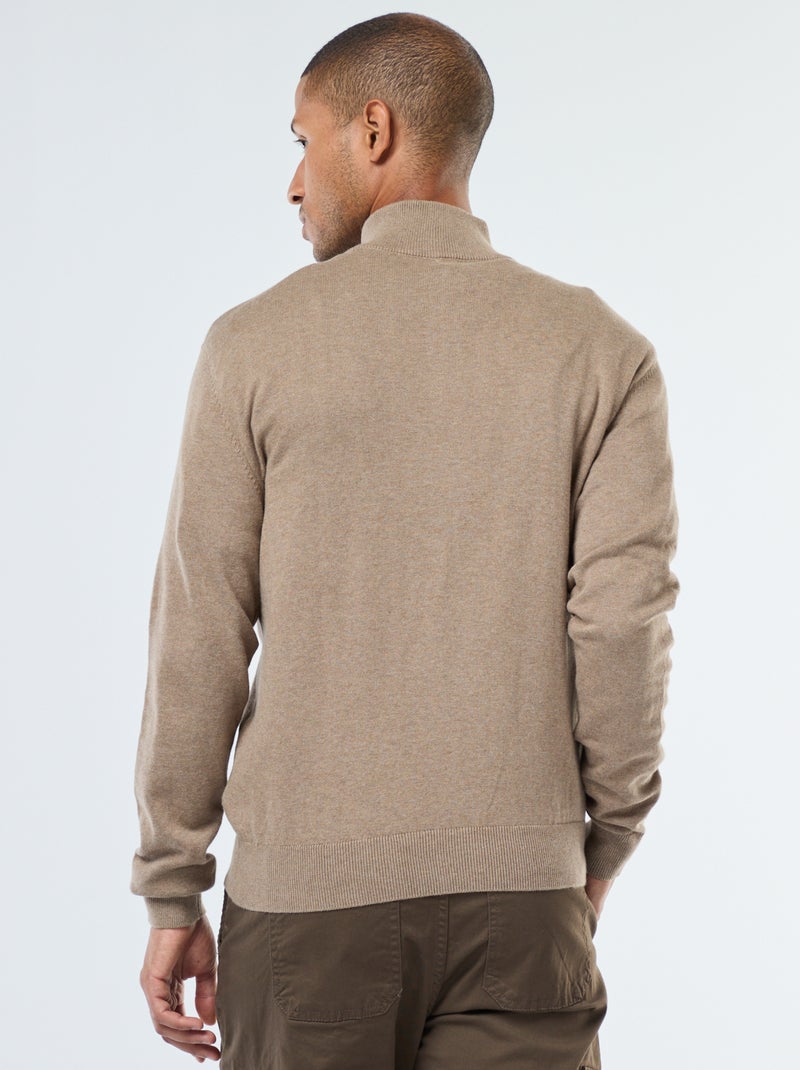 Maglione collo a lupetto in maglia Marrone - Kiabi