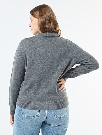 Maglia collo polo con bottoni gioiello