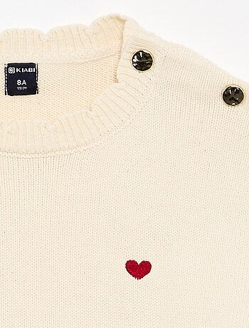 Maglione con apertura abbottonata sulla spalla